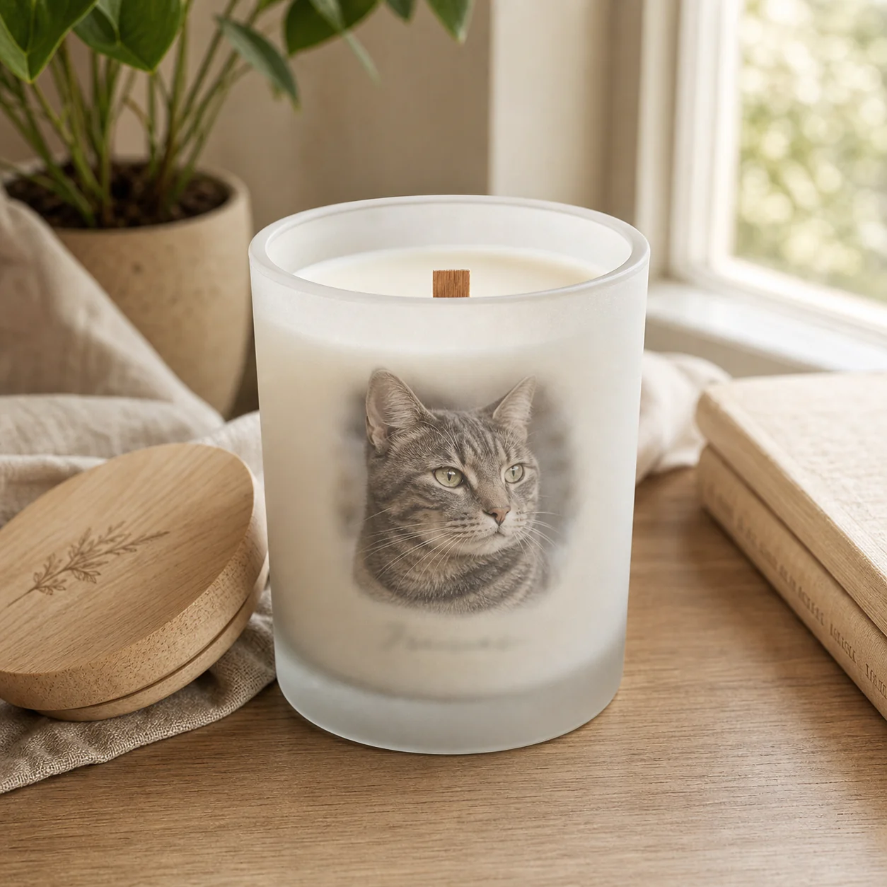 Cat Memorial Candle